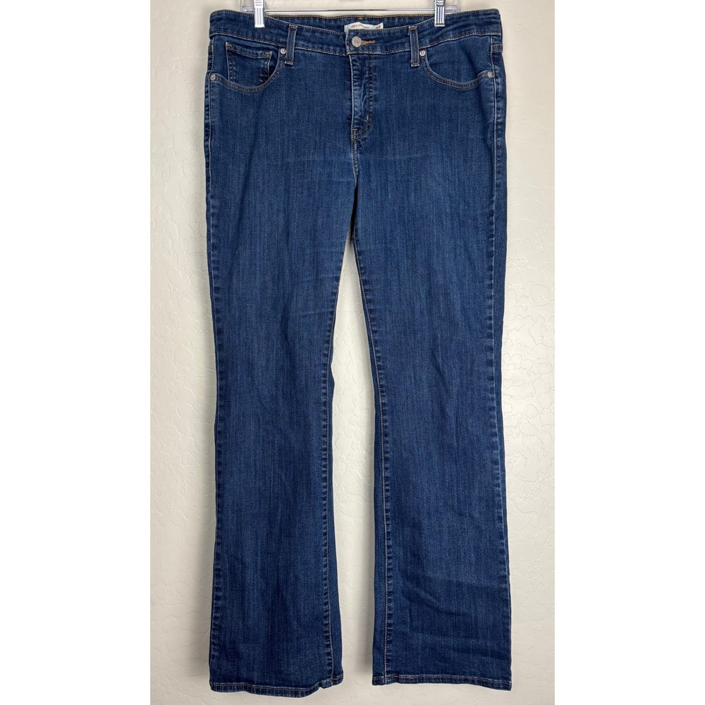 Levis 415 Classic Bootcut Jeans Womens 18W L Dark Wash Stretch Denim 2823